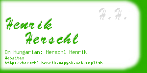 henrik herschl business card